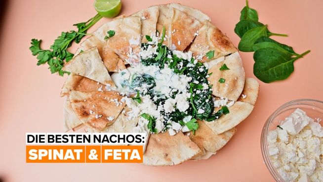 Die besten Nachos: Spinat & Feta