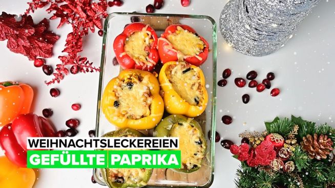 Weihnachtsleckereien: gefüllte Paprika