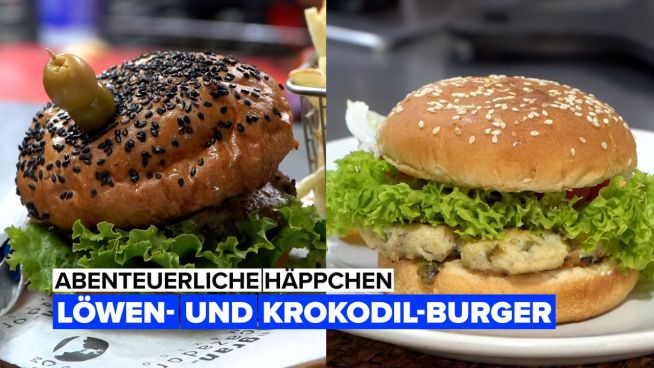 Abenteuerliche Häppchen:  Löwen- und Krokodil-Burger